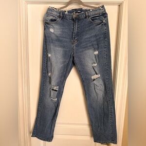 Distressed Blue Jeans fashion nova